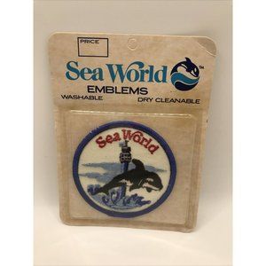 Sea World Vintage 3" Shamu Jumping Embroidered Sew On Patch Emblem Souvenir New